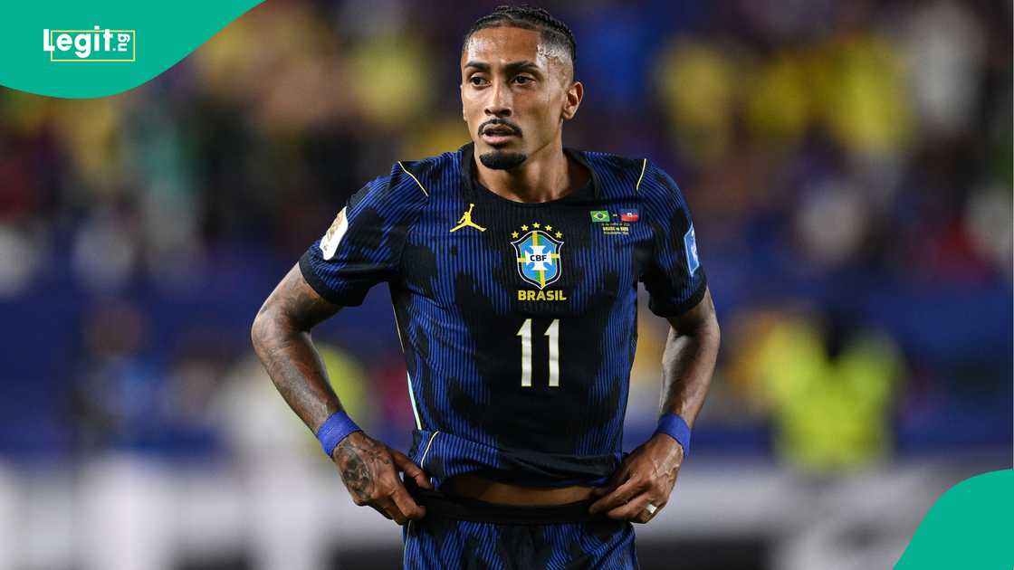 Raphinha looks during the FIFA World Cup 2026 Group C match between Brazil and Haiti. Photo by Image Photo Agency Raphinha looks during the FIFA World Cup 2026 Group C match between Brazil and Haiti. Photo by Image Photo Agency