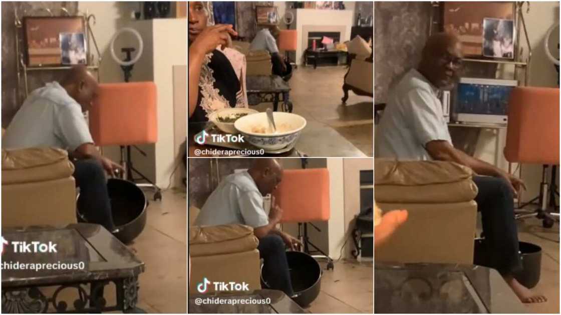 Reactions as Nigerian Dad Eats from Big Pot Reactions as Nigerian Dad Eats from Big Pot