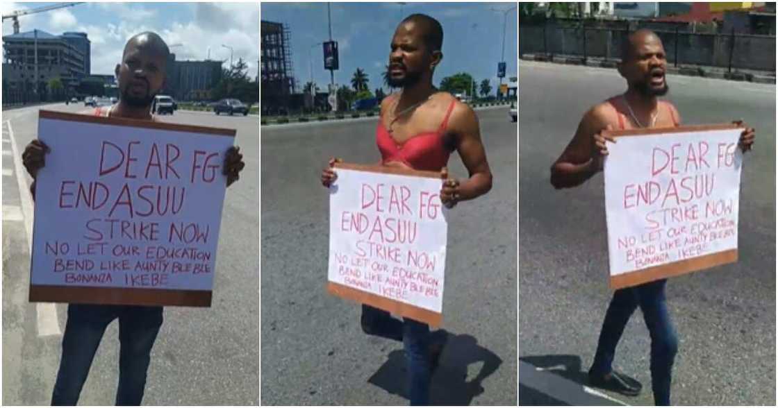 Uche Maduagwu protests Uche Maduagwu protests