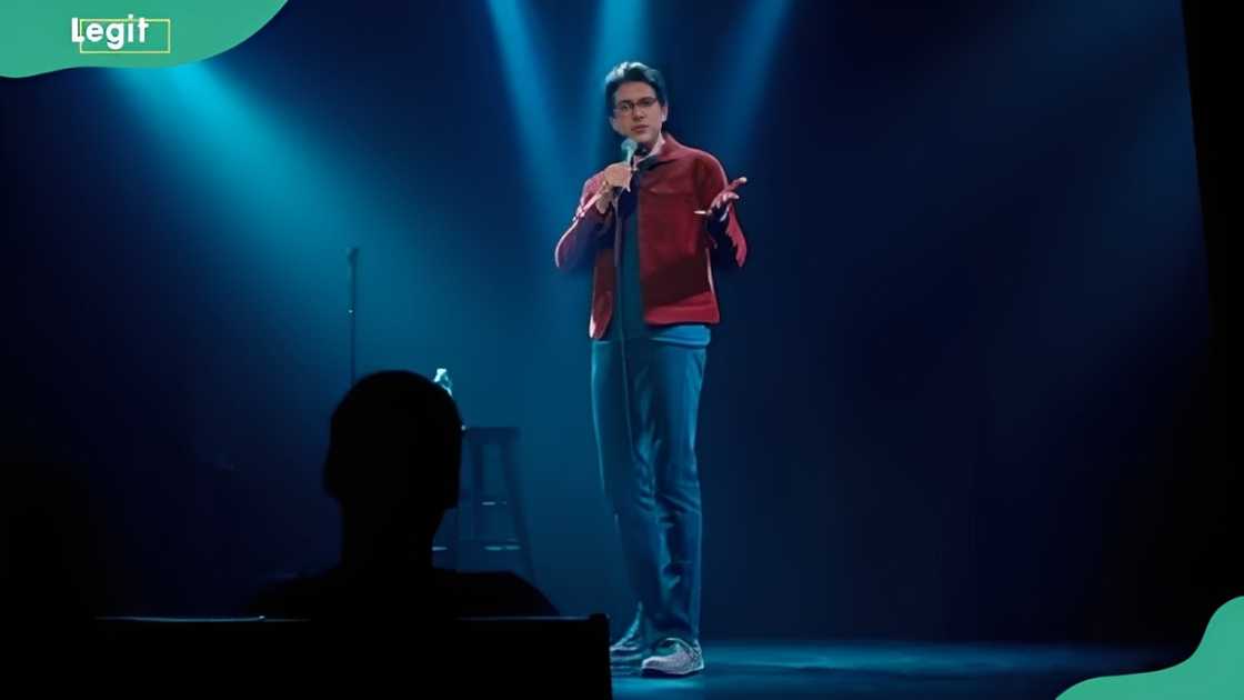 David Angelo performs on stage