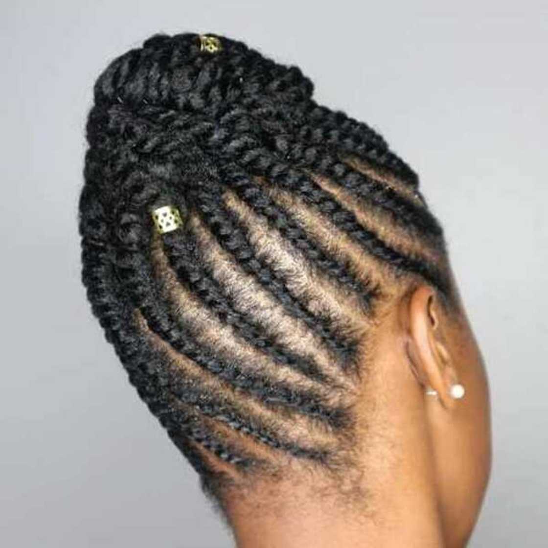 Upswept flat twist updo Upswept flat twist updo