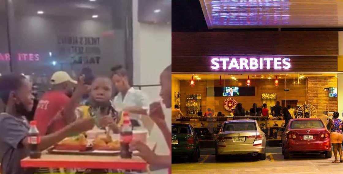 Boys who beg on Street in Accra Spotted Enjoying Elephant-sized Meat & Drinks at Starbites Boys who beg on Street in Accra Spotted Enjoying Elephant-sized Meat & Drinks at Starbites