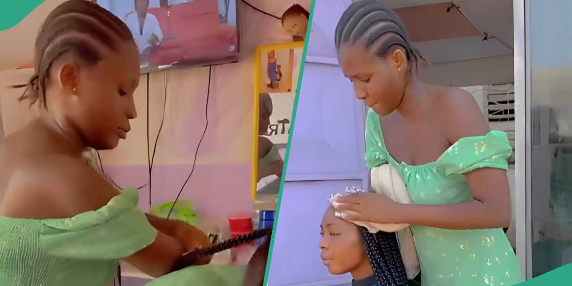 Hairstylist with one hand Hairstylist with one hand