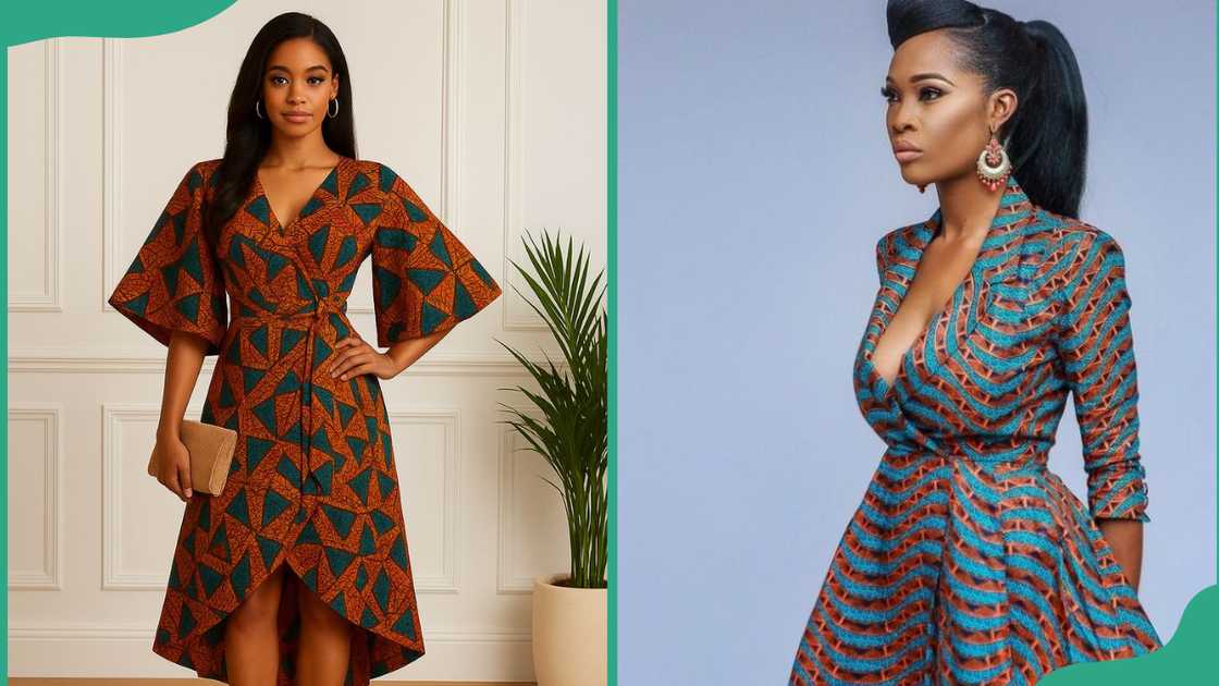 Wax print wrap dresses Wax print wrap dresses