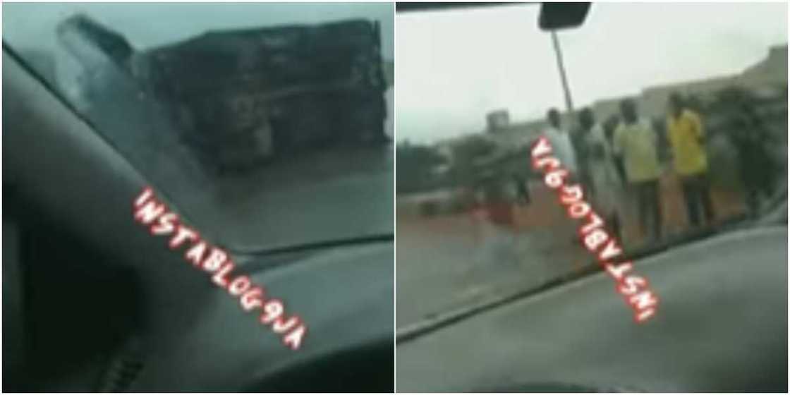 Bullion van tumbled in Sagamu, Ogun state