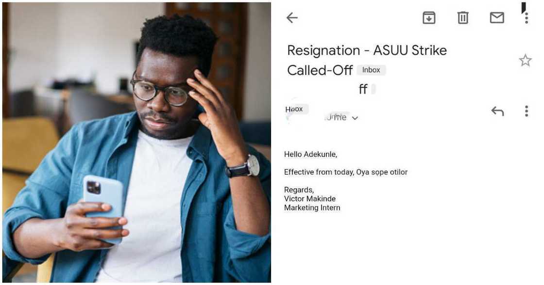 Nigerian student resignation letter, Sope Otilor, ASUU strike, student intern resigns