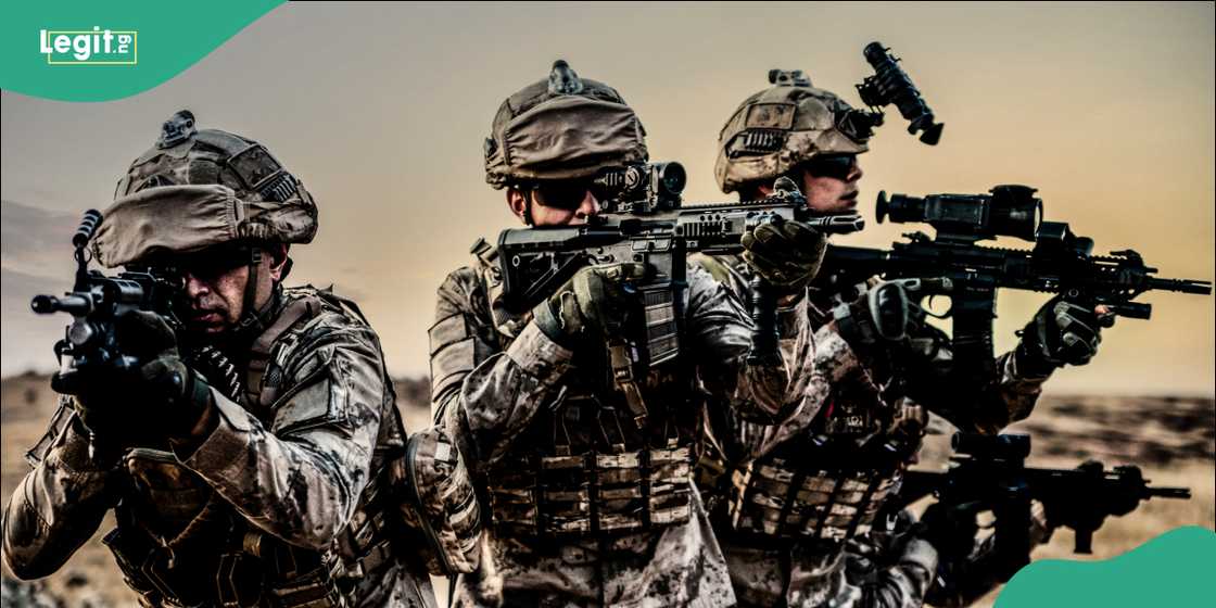 Military personnel participate in drills Military personnel participate in drills