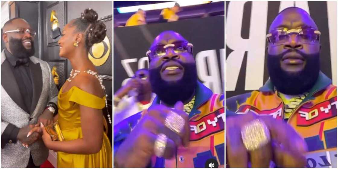 Rickross and Tems at the 2023 Grammys, Rickross vibes to Tems'performance at the NBA All-Star Halftime Game Show Rickross and Tems at the 2023 Grammys, Rickross vibes to Tems'performance at the NBA All-Star Halftime Game Show