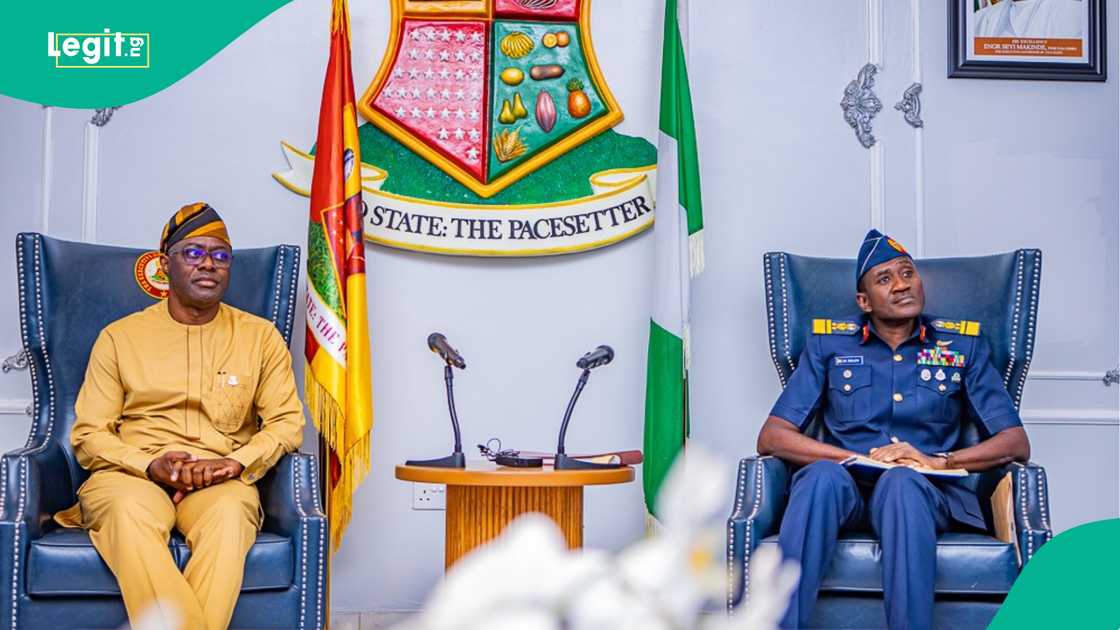 Oyo Governor Seyi Makinde speaks during a meeting with a Nigerian Air Force delegation led by Air Officer Commanding Logistics Command, Abubakar Abdul Suleh, at the Government House in Ibadan on Friday, June 5, 2026. Oyo Governor Seyi Makinde speaks during a meeting with a Nigerian Air Force delegation led by Air Officer Commanding Logistics Command, Abubakar Abdul Suleh, at the Government House in Ibadan on Friday, June 5, 2026.