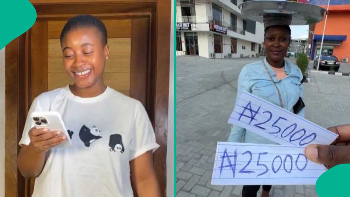 Nigerian lady shows generosity to street seller, gives her 25,000 Nigerian lady shows generosity to street seller, gives her 25,000