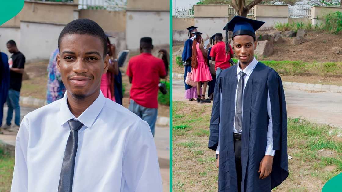 A man who gained admission to study law celebrates matriculation into University of Ibadan