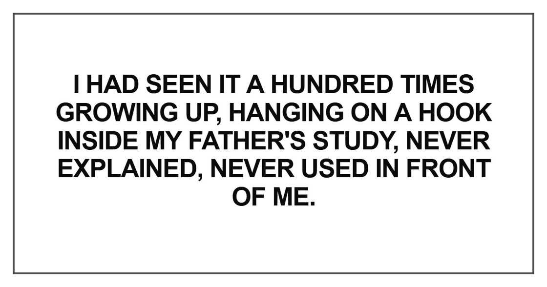 I had seen it a hundred times growing up