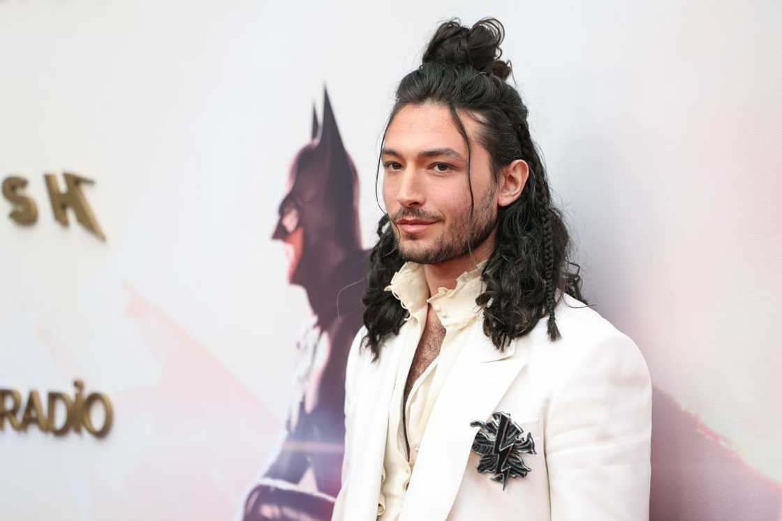 Ezra Miller attends a film premiere