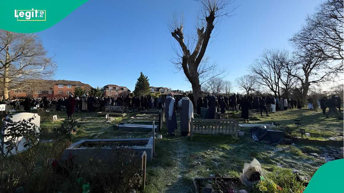 Oyibo lady shares emotional question for God after visiting Latif Ayodele’s grave Oyibo lady shares emotional question for God after visiting Latif Ayodele’s grave