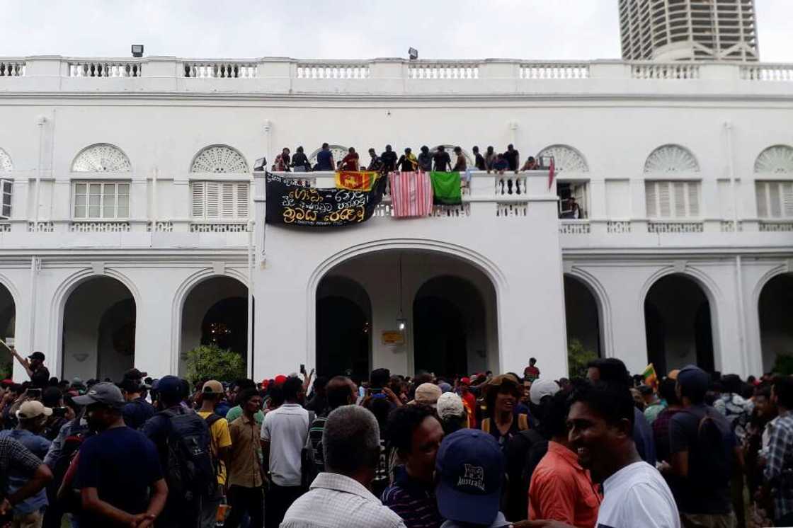 Sri Lanka's President Gotabaya Rajapaksa fled his official residence shortly before protesters stormed and overran the compound Sri Lanka's President Gotabaya Rajapaksa fled his official residence shortly before protesters stormed and overran the compound
