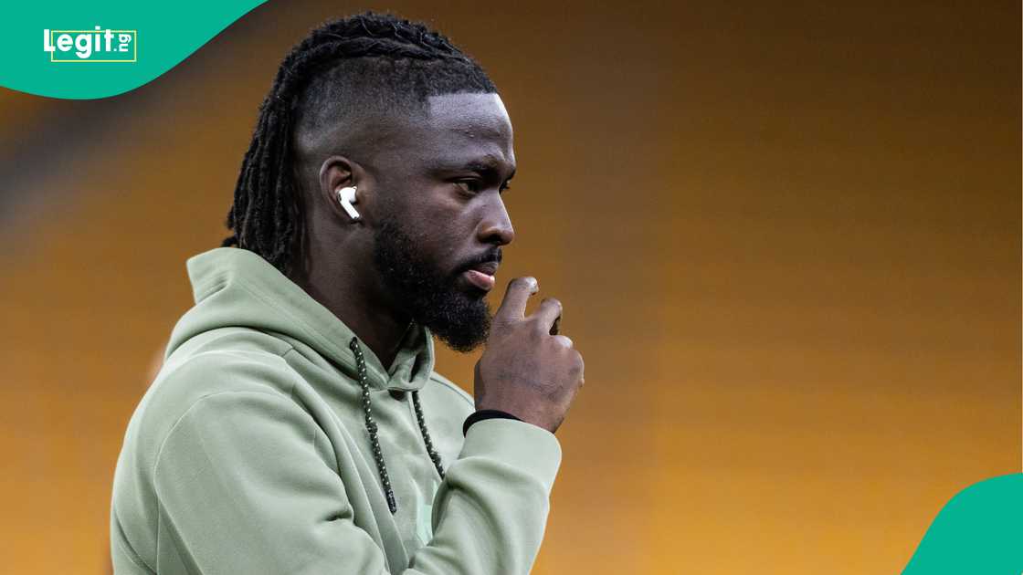 Tolu Arokodare, Wolves, Manchester United, Molineux Stadium, Wolverhampton, Premier League. Tolu Arokodare, Wolves, Manchester United, Molineux Stadium, Wolverhampton, Premier League.