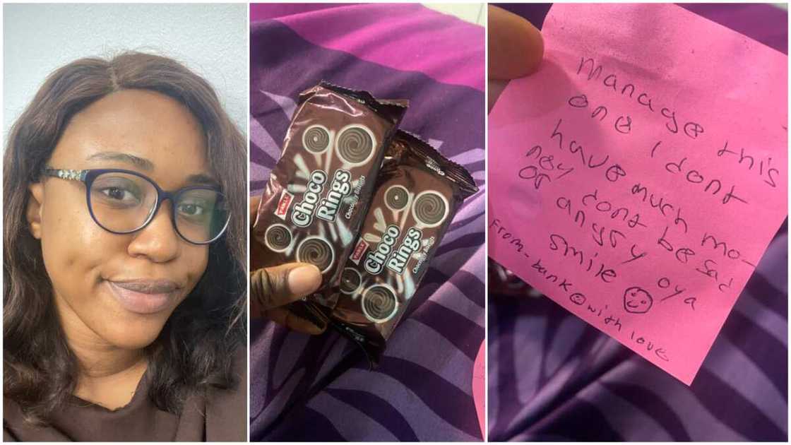 The kid wrote the sister a letter and gave her biscuits. The kid wrote the sister a letter and gave her biscuits.