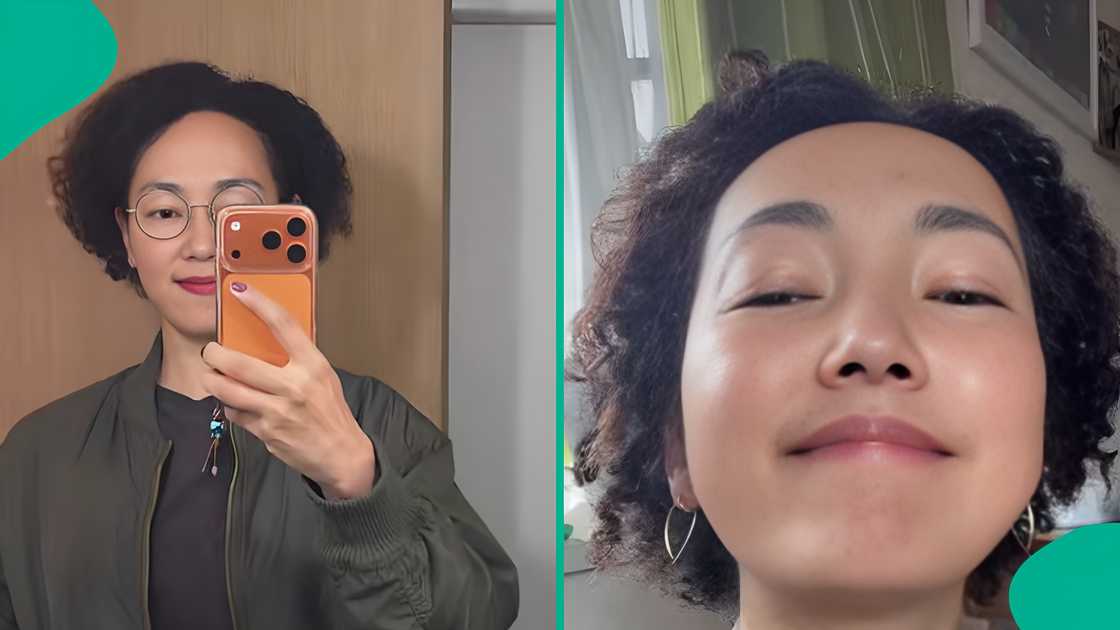 Asian lady posts video of the kind of hair she has.
