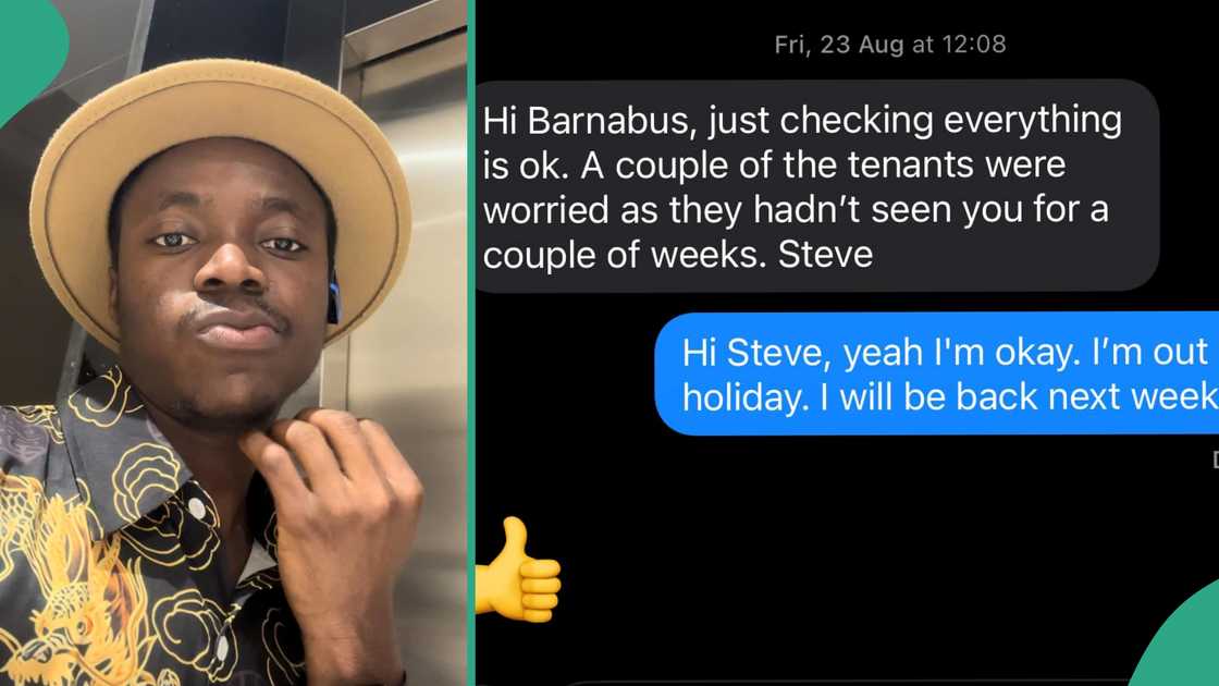 Young Nigerian man causes stir as he shared text his UK landlord sent him