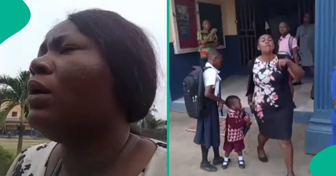 Mother laments bitterly after discovering that her son's hair was allegedly cut. Mother laments bitterly after discovering that her son's hair was allegedly cut.