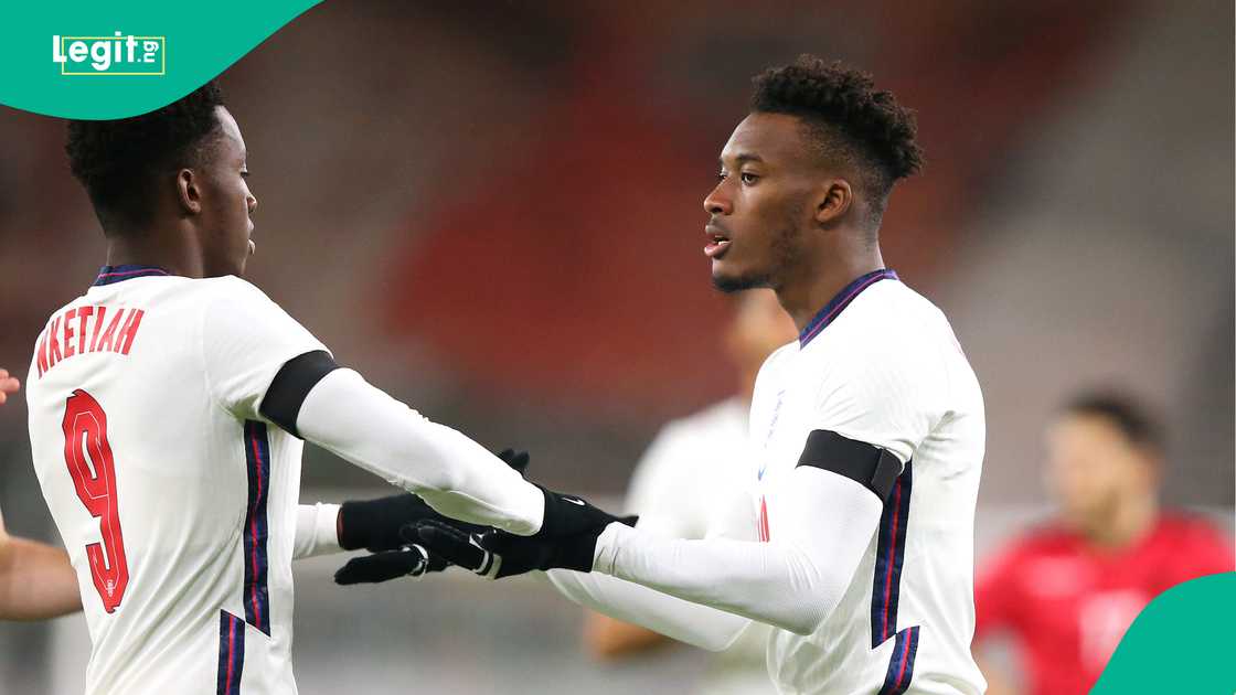 Eddie Nketiah, Callum Hudson-Odoi, England, Black Stars, Ghana, 2026 FIFA World Cup. Eddie Nketiah, Callum Hudson-Odoi, England, Black Stars, Ghana, 2026 FIFA World Cup.