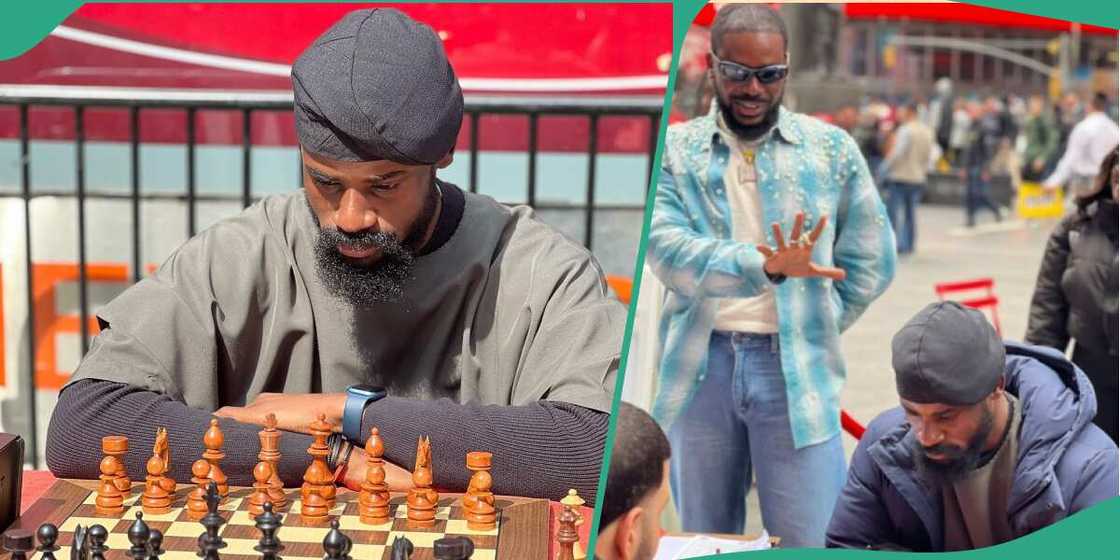Adekunle Goldy visited the venue where chess player Tunde Onakoya was playing to break GWR. Adekunle Goldy visited the venue where chess player Tunde Onakoya was playing to break GWR.