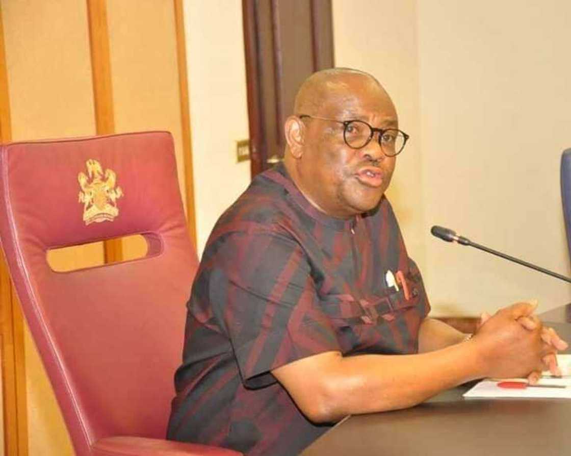 Gwamnan jihar Ribas; Nyesom Wike
Hakkin mallakar hoto; Fadar Gwamnatin jihar Ribas Gwamnan jihar Ribas; Nyesom Wike
Hakkin mallakar hoto; Fadar Gwamnatin jihar Ribas