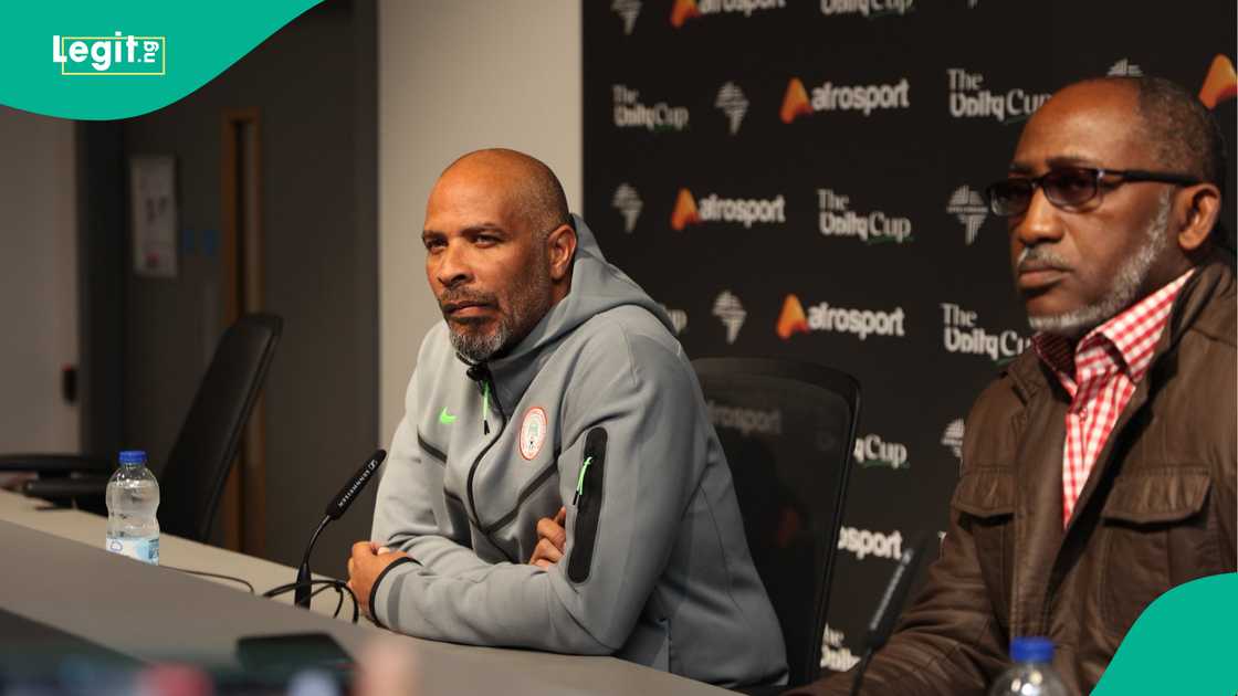 Eric Chelle, Super Eagles, Nigeria, Gtech Community Stadium, Brentford, London, England, Unity Cup. Eric Chelle, Super Eagles, Nigeria, Gtech Community Stadium, Brentford, London, England, Unity Cup.