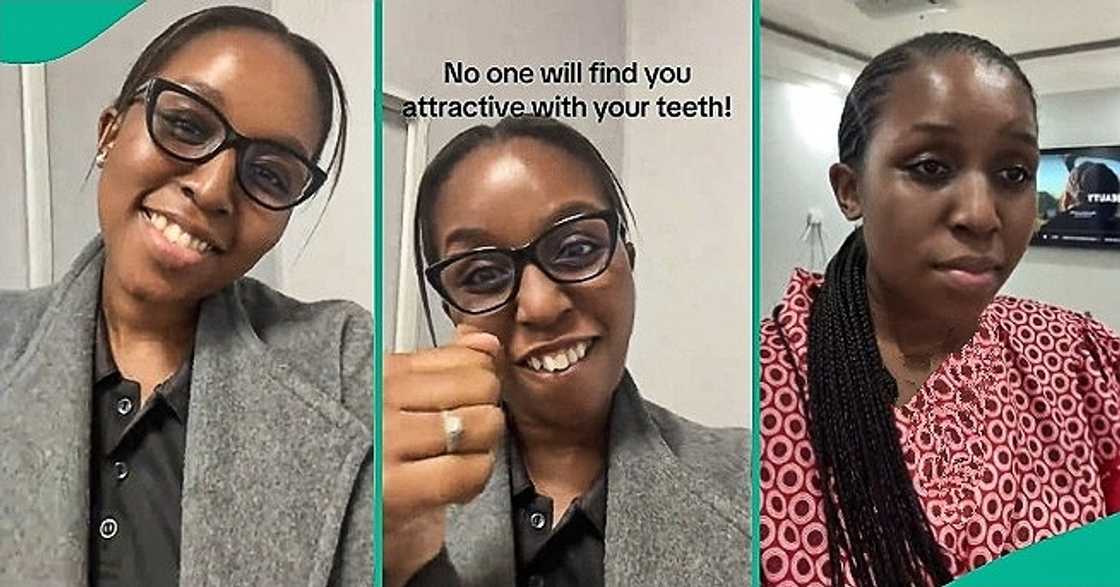 Lady shows off her wedding ring after getting taunted over crooked teeth Lady shows off her wedding ring after getting taunted over crooked teeth