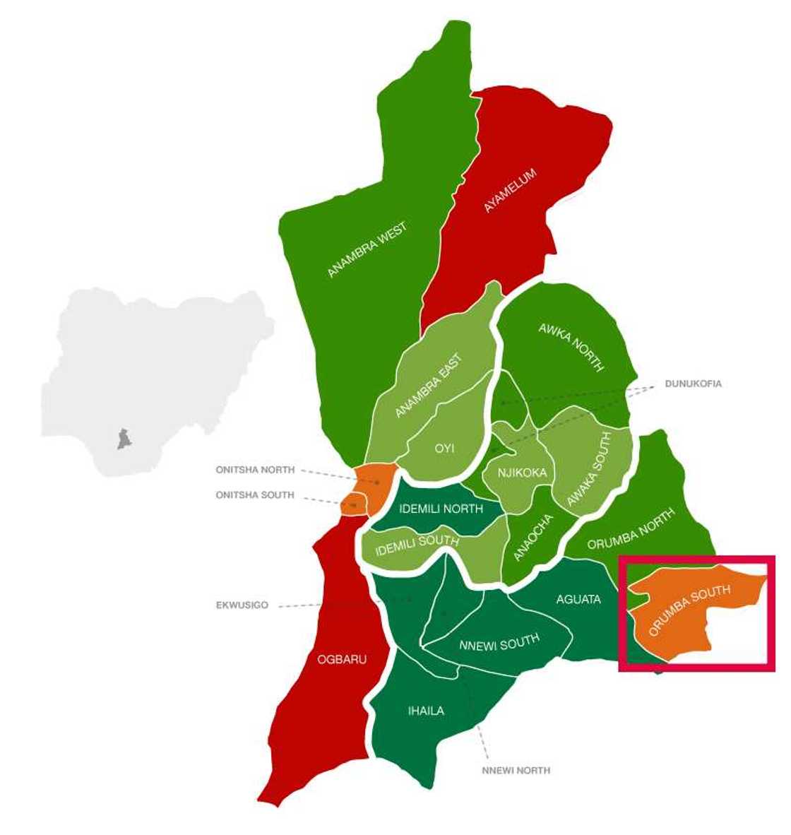 Orumba South location Orumba South location