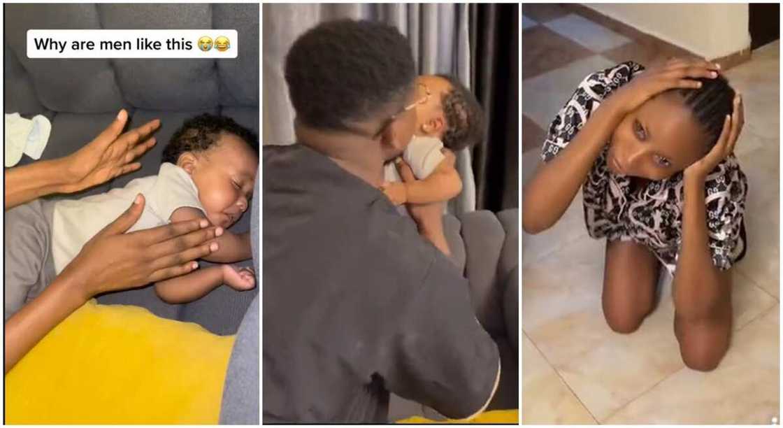Jeykneefar, a mum who laid her baby to sleep and then her husband woke the baby up. Jeykneefar, a mum who laid her baby to sleep and then her husband woke the baby up.