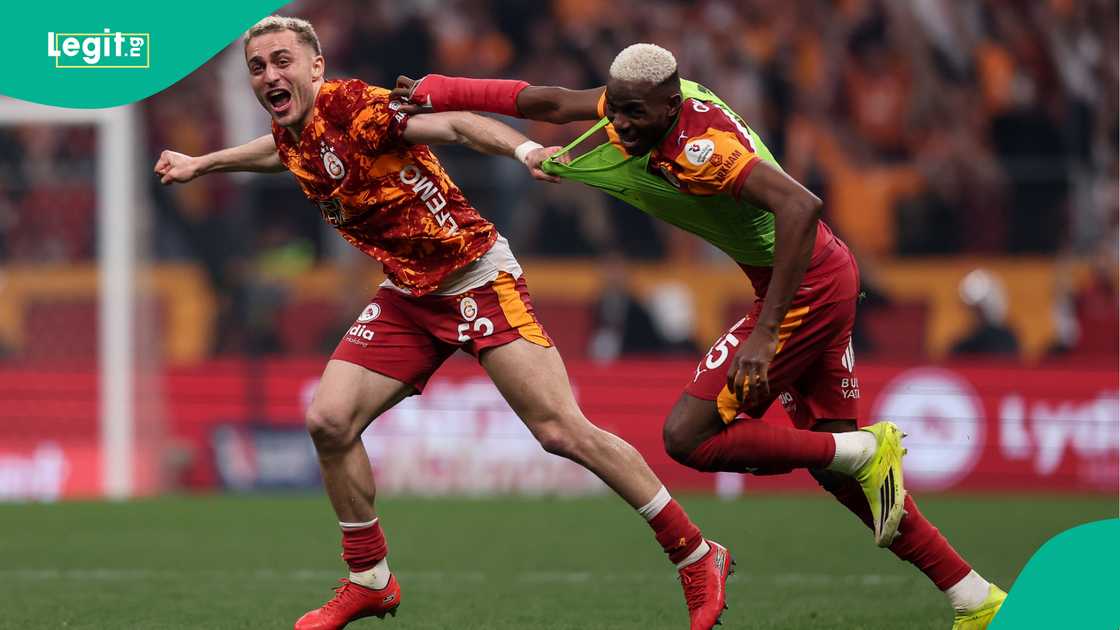 Baris Alper Yilmaz, Victor Osimhen, Galatasaray, Antalyaspor, Rams Park, Istanbul, Turkiye.
