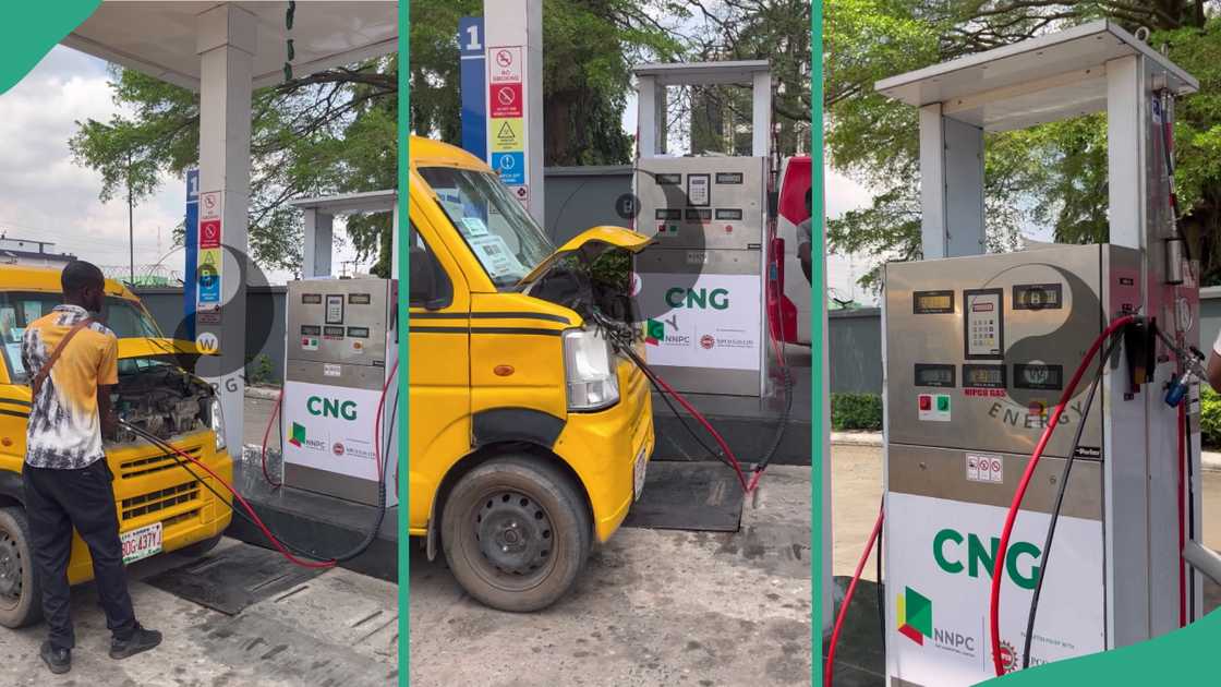 Driver uses N3000 to buy CNG. Driver uses N3000 to buy CNG.