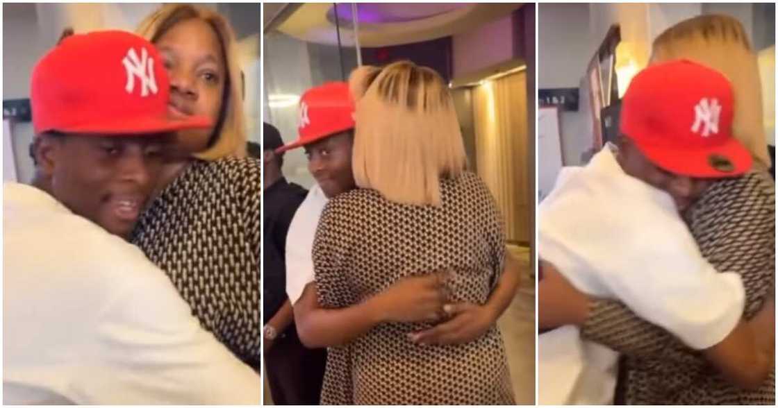 Toyin Abraham and Sydney Talker hugging. Toyin Abraham and Sydney Talker hugging.