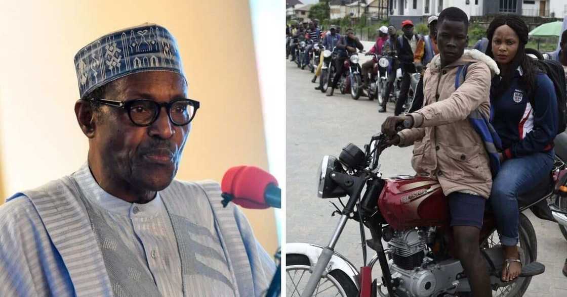 Preaident Buhari and Okada riders Preaident Buhari and Okada riders