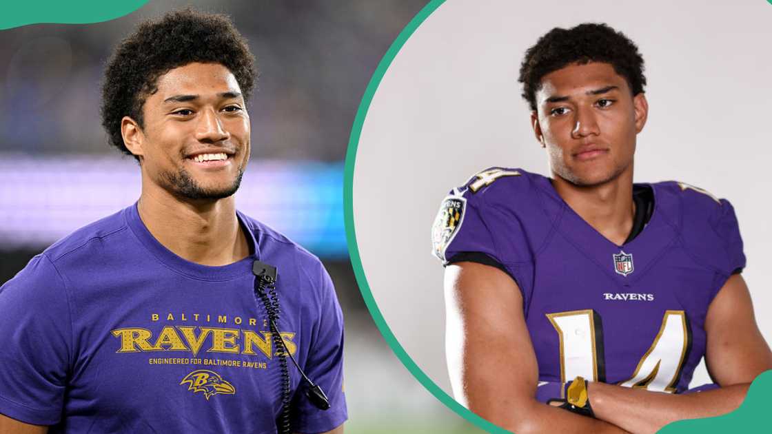 Kyle Hamilton at M&T Bank Stadium in Baltimore, Maryland and Los Angeles, California Kyle Hamilton at M&T Bank Stadium in Baltimore, Maryland and Los Angeles, California