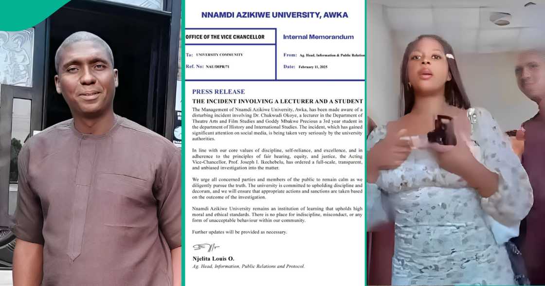 UNIZIK launches full-scale investigation into alleged assault involving its female student and lecturer UNIZIK launches full-scale investigation into alleged assault involving its female student and lecturer