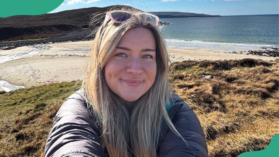 Evie Morrison at Slaggan Bay, Altbea, Northwest Scotland. Evie Morrison at Slaggan Bay, Altbea, Northwest Scotland.