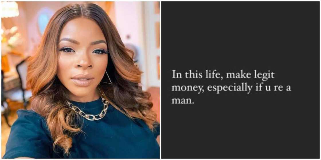 Make legit money, especially if you're a man, Laura Ikeji gives advice Make legit money, especially if you're a man, Laura Ikeji gives advice