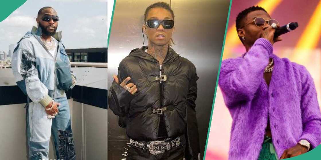 Photos of Davido, Swae Lee and Wizkid Photos of Davido, Swae Lee and Wizkid