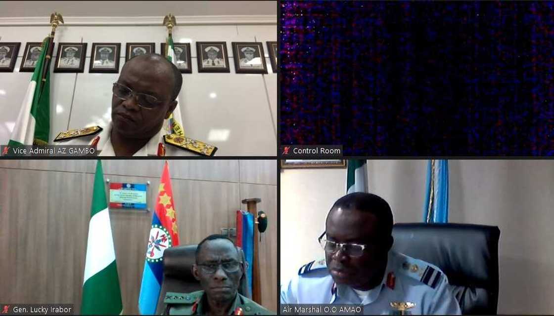 Alleged coup: Service chiefs pledge loyalty to FG again, unveil new strategies at 100 days in office Alleged coup: Service chiefs pledge loyalty to FG again, unveil new strategies at 100 days in office