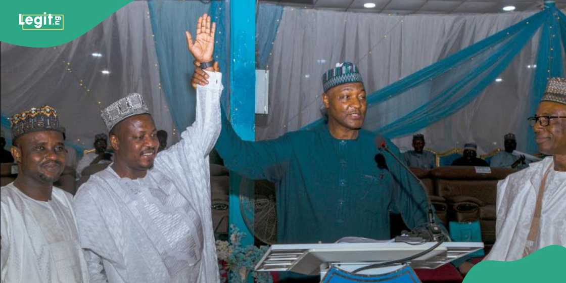 Professor Abass announces his successor during a handing-over ceremony.