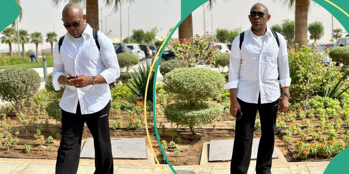 Tony Elumelu on a business trip in Riyadh, Saudi Arabia