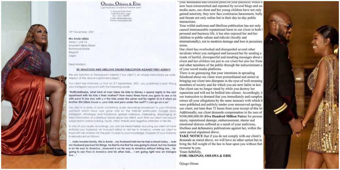 Drama as 2Baba's baby mama Pero serves Anne pre-action papers through her lawyers, demands N500m for damages Drama as 2Baba's baby mama Pero serves Anne pre-action papers through her lawyers, demands N500m for damages