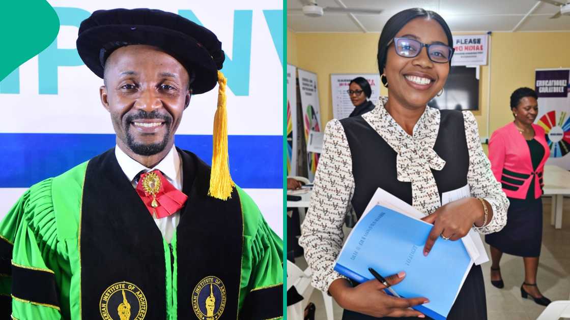 University of Uyo lecturer overjoyed as wife who finished with third class in her bachelor's degree earns PhD degree