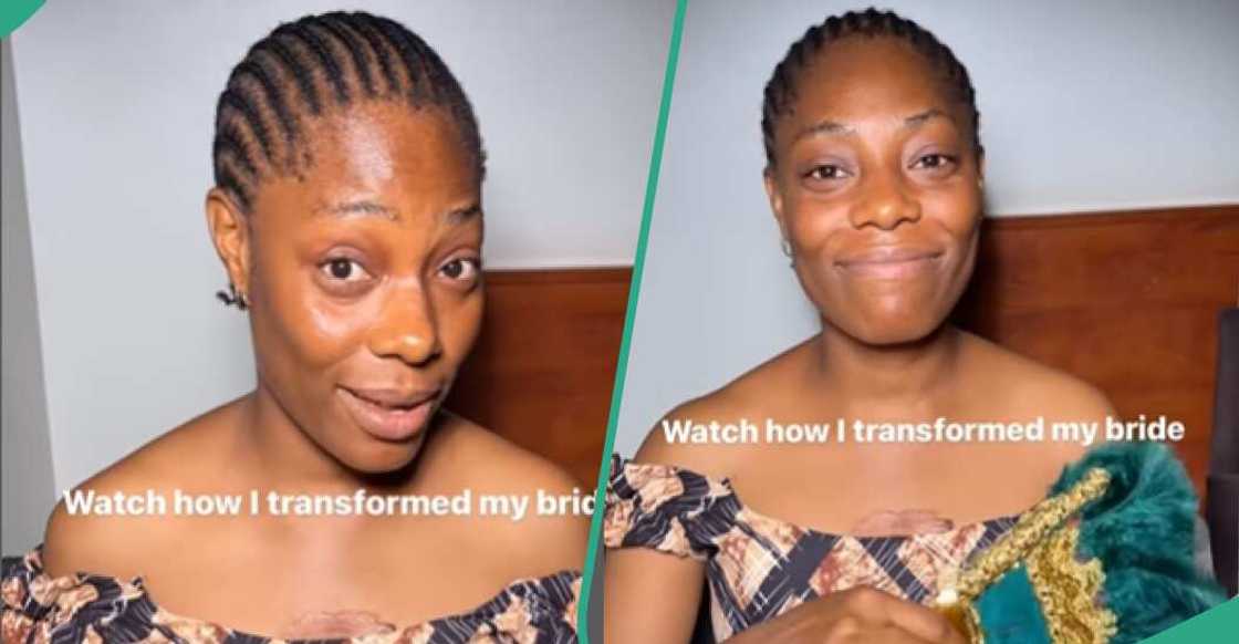 A bride's natural look before her wedding A bride's natural look before her wedding