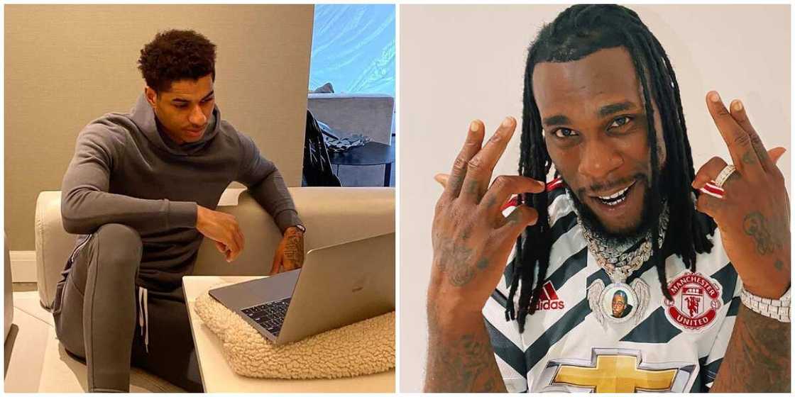 Burna Boy is My Favourite Afrobeat Artiste, Manchester United Player Marcus Rashford Tweets Burna Boy is My Favourite Afrobeat Artiste, Manchester United Player Marcus Rashford Tweets
