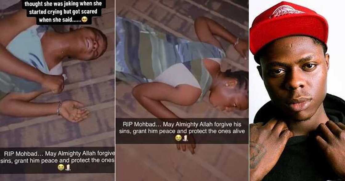 Female fan in tears over Mohbad's death Female fan in tears over Mohbad's death