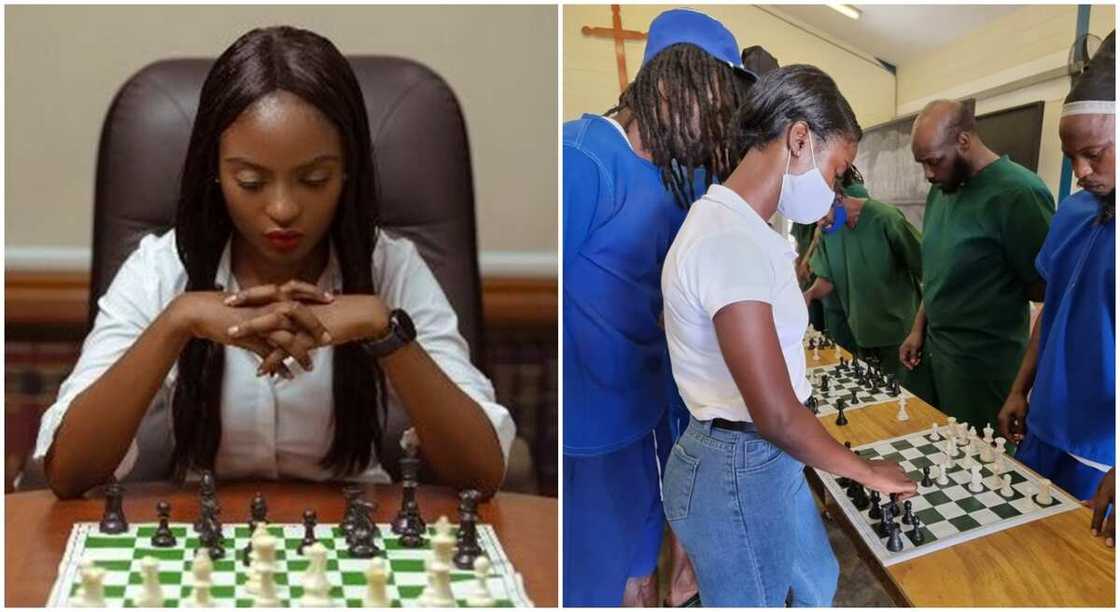 Tris-Ann Richards visits prison in Saint Lucia to teach inmates how to play chess. Tris-Ann Richards visits prison in Saint Lucia to teach inmates how to play chess.