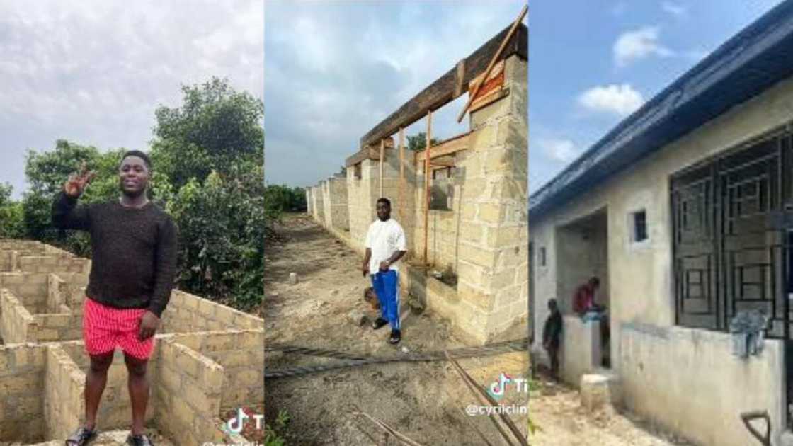 Nigerian man building house